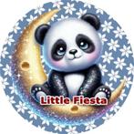 LF6472 icing frosting panda maan 20cm eetbare taart print, Ophalen of Verzenden, Nieuw, Taarten, Versiering