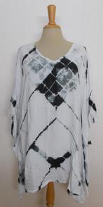 Leuke tie-dye grijs/zwart/wit print tuniek/top! XXL, Ophalen of Verzenden, Zo goed als nieuw, Maat 46/48 (XL) of groter, Wit
