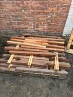 Piketpalen hardhout 1 meter, Doe-het-zelf en Verbouw, Hout en Planken, Ophalen, Zo goed als nieuw, 50 mm of meer, Balk