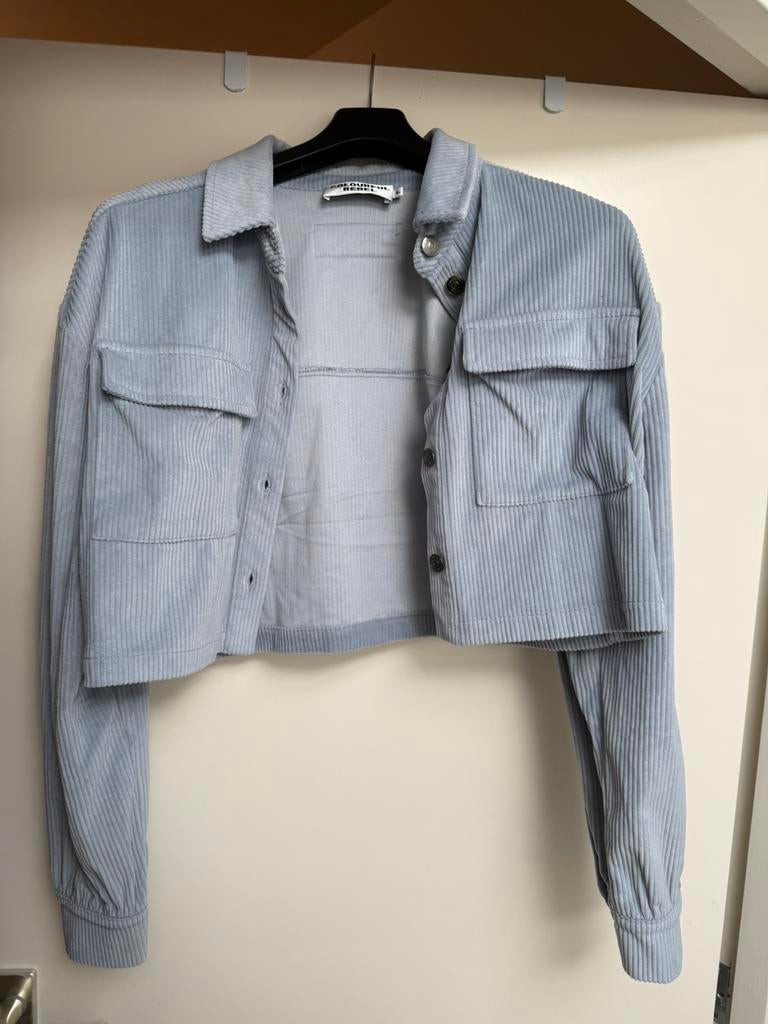 Kort blauwe jas courdory colourful rebel L large, Kleding | Dames, Jassen | Zomer, Ophalen of Verzenden, Zo goed als nieuw, Maat 42/44 (L)