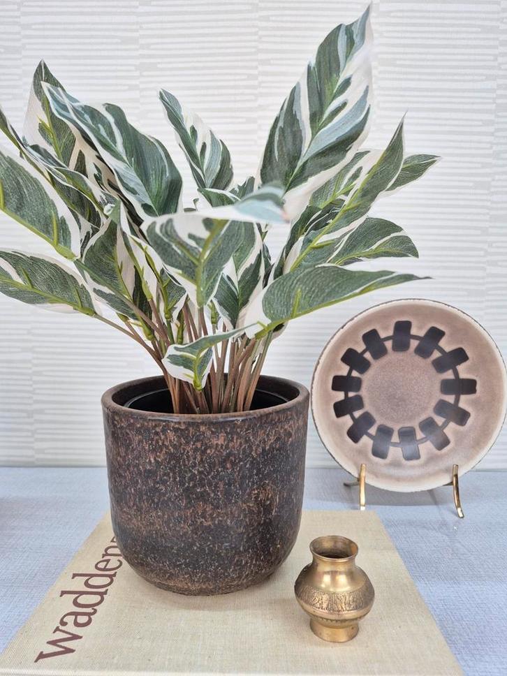 Vintage Loré Beesel bloempot keramiek., Tuin en Terras, Bloempotten, Ophalen of Verzenden