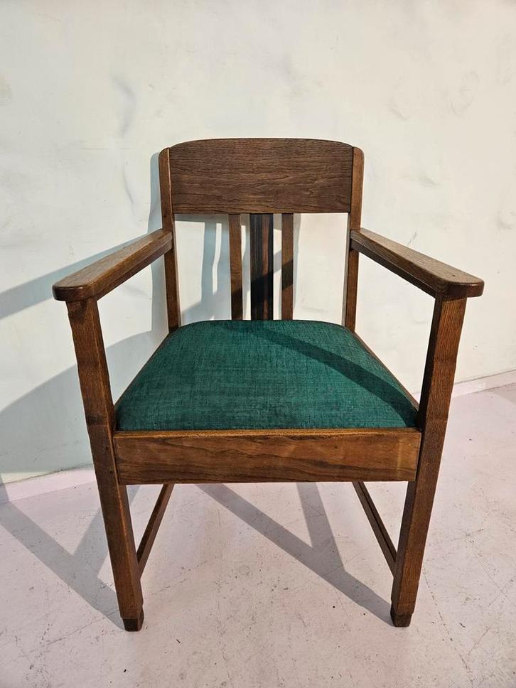 Art deco stoel jaren 30, Huis en Inrichting, Stoelen, Gebruikt, Eén, Bruin, Ophalen of Verzenden