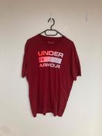 Under Armour bordeax rood shirt L met logo neon, Kleding | Heren, Maat 52/54 (L), Ophalen of Verzenden, Zo goed als nieuw, Rood