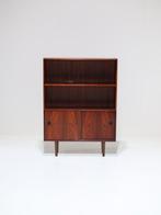 Boekenkast met deurtjes palissander Deens vintage, Ophalen, Met deur(en), -, 100 tot 150 cm