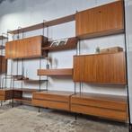 Ernst Dieter Hilker, Omnia vintage modulair teak wandsysteem, Ophalen, Gebruikt, 200 cm of meer, Omnia