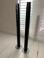 IKEA Olov Verstelbare Poten Zwart (2 stuks), Ophalen, Tafelpoot, Minder dan 50 cm, 50 tot 100 cm