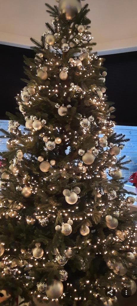 Disney zilverkleurige Mickey Mouse kerstballen en piek, Diversen, Kerst, Zo goed als nieuw, Ophalen