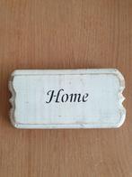 (M) Houten bordje "Home". Wit. 15x7,5 cm. Nieuw., Nieuw, Ophalen of Verzenden