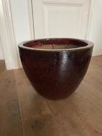 Keramiek bloempot, Tuin en Terras, Rond, Minder dan 40 cm, Balkon, Aardewerk