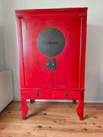 rode Chinese kast, Huis en Inrichting, Kasten | Buffetkasten, Ophalen, Gebruikt, 100 tot 150 cm, Chinees