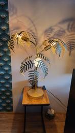 Goudkleurige palmboom tafel-lamp, Ophalen, Zo goed als nieuw, Modern, Metaal