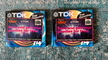 Twee 74minuten minidiscs van TDK. Nieuw in verpakking! beschikbaar voor biedingen
