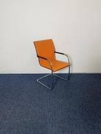 4 x Vergaderstoel Thonet S55, oranje stof, design, Ophalen, Gebruikt, Overige kleuren, Vier