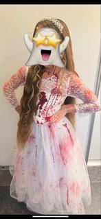 Halloween, bruidsjurk, bloed, jurk, Meisje Maat 152, Ophalen of Verzenden, Zo goed als nieuw, Halloween, Kleding