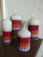 4 kaarsen cilindermodel  grootste is 15 cm H versch kleurtje, Ophalen, Overige materialen, Nieuw, Rood