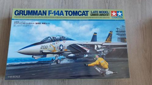 Tamiya 1/48 F-14A Tomcat with carrier launch set & extra's, Hobby en Vrije tijd, Modelbouw | Vliegtuigen en Helikopters, Nieuw