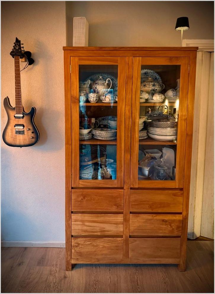 2 x teak houten buffet kasten en teak houten tv meubel, Huis en Inrichting, Kasten | Buffetkasten, Gebruikt, 150 tot 200 cm, 50 tot 100 cm