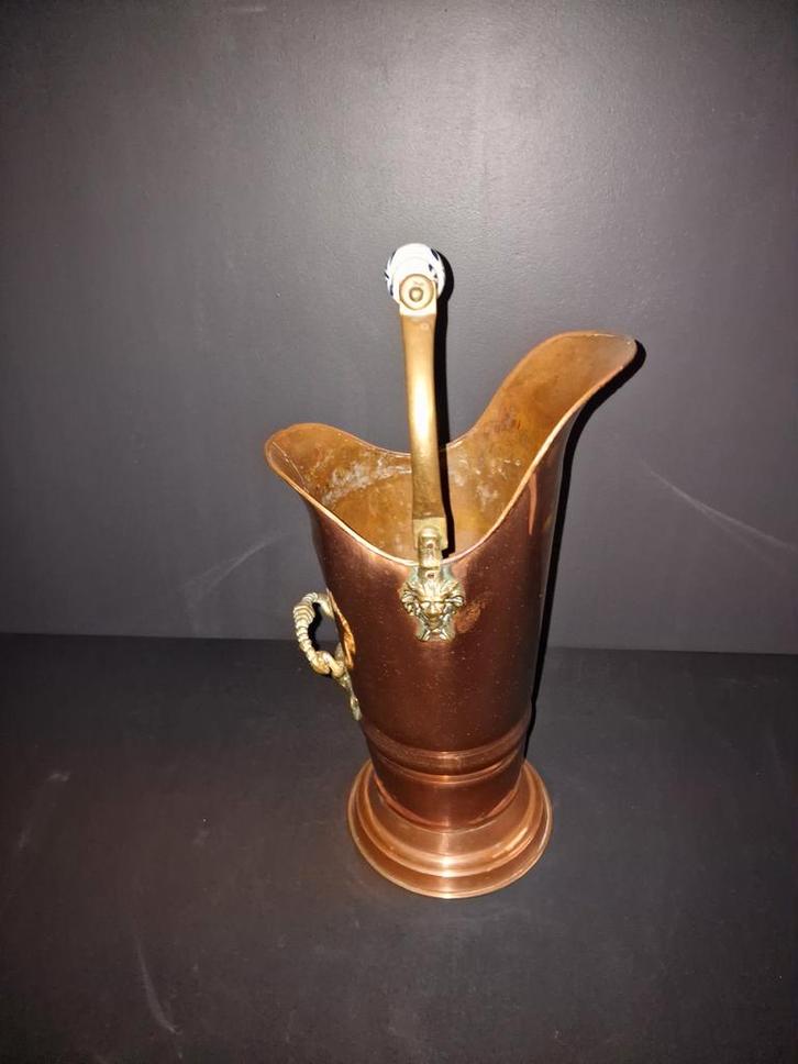 Antieke Koperen Paraplubak met Leeuwenkop, Antiek en Kunst, Antiek | Koper en Brons, Ophalen of Verzenden