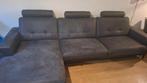 Hoekbank donker-grijs, Huis en Inrichting, Banken | Sofa's en Chaises Longues, Ophalen, Stof, 125 tot 150 cm, 300 cm of meer