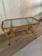 Rohe Noordwolde Rotan Salon Tafeltje Vintage, Huis en Inrichting, Ophalen, 50 tot 100 cm, Rond, Zo goed als nieuw