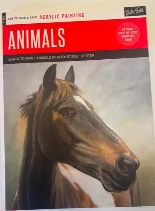 Acryl schilderen, how to draw and paint Animals, Hobby en Vrije tijd, Tekenen, Zo goed als nieuw, Boek of Gids, Verzenden