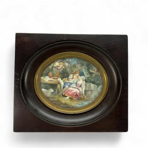 Miniatuurschilderij, Antiek en Kunst, Kunst | Schilderijen | Klassiek, Ophalen of Verzenden
