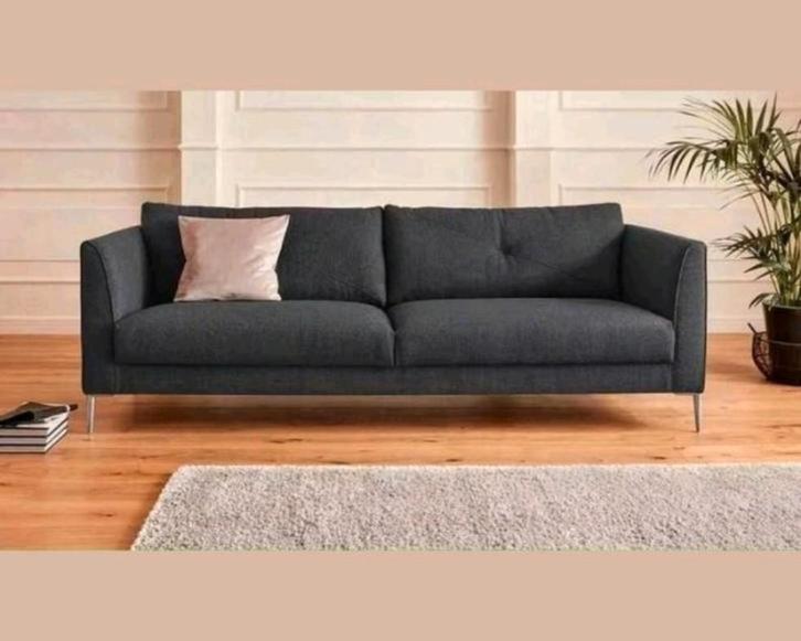 Nieuwe trendy 3 zits met 2 fauteuils grijs weefstof, Huis en Inrichting, Banken | Bankstellen, Nieuw, Ophalen of Verzenden
