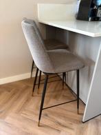 Twee stijlvolle barstoelen met gouden touch, Huis en Inrichting, Barkrukken, Ophalen, Met voetsteun, 60 tot 90 cm, Zo goed als nieuw