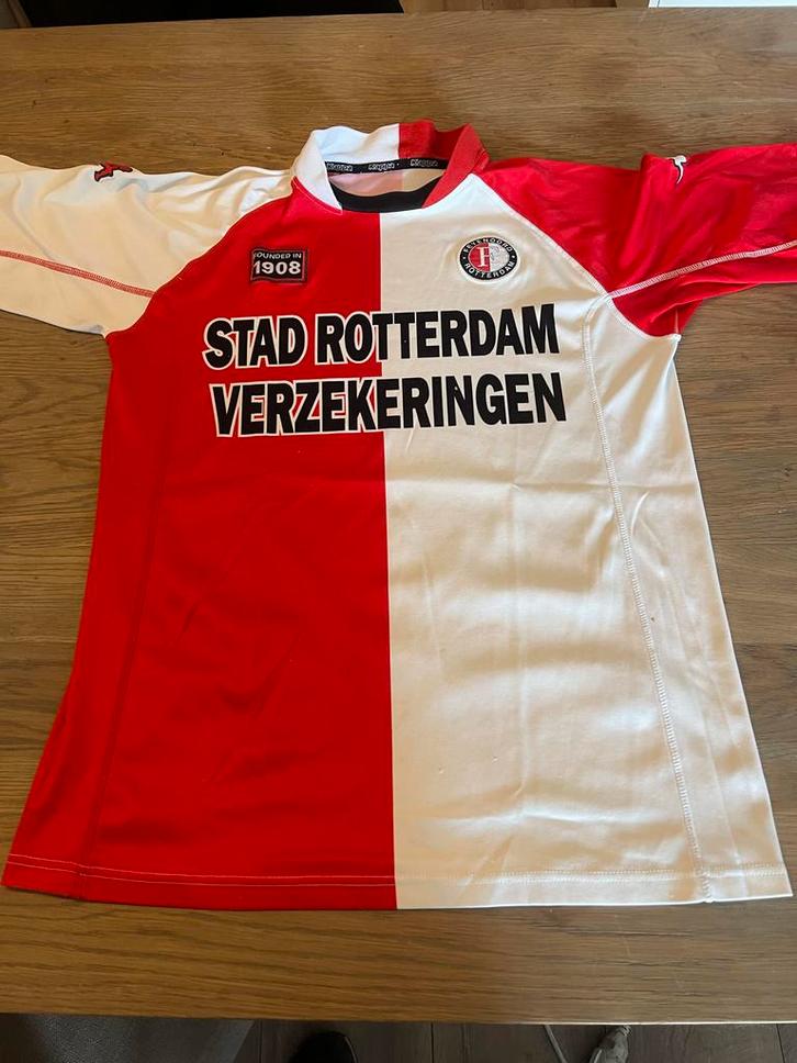 Feyenoord Kappa thuis Shirt. Maat  l, Verzamelen, Sportartikelen en Voetbal, Zo goed als nieuw, Shirt, Feyenoord, Ophalen of Verzenden