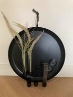 Rond zwart dienblad voor aan de wand of op tafel, Ophalen, Zo goed als nieuw