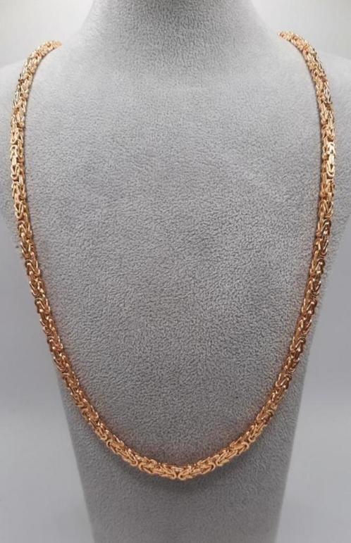gouden Koningsketting 14kt, Sieraden, Tassen en Uiterlijk, Kettingen, Nieuw, Goud, Goud, Ophalen of Verzenden