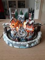 Kerst miniatuur north Polen station met trein, Ophalen of Verzenden, Zo goed als nieuw