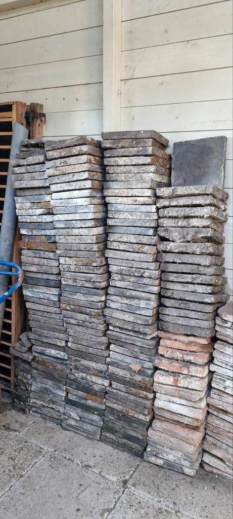 Antieke Grijsblauwe Plavuizen, Tuin en Terras, Tegels en Klinkers, Gebruikt, Terrastegels, Natuursteen, 5 tot 10 m², Ophalen