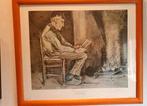 Vincent van Gogh Litho - Lezende Man, Antiek en Kunst, Ophalen