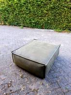 Groene eco-leren hocker, Ophalen of Verzenden, Zo goed als nieuw, Rechthoekig