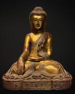 Vergulde Mandalay Boeddha uit Myanmar, Huis en Inrichting, Ophalen of Verzenden, Gebruikt