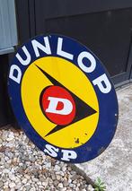 Tof groot dubbelzijdig emaille Dunlop banden reclamebord., Verzamelen, Reclamebord, Gebruikt, ., Ophalen of Verzenden