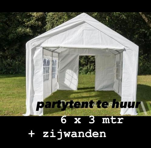 Partytent 6 x 3 TE HUUR | heater | statafels, Tuin en Terras, Partytenten, Gebruikt, Partytent, 2 meter of meer, 5 tot 8 meter