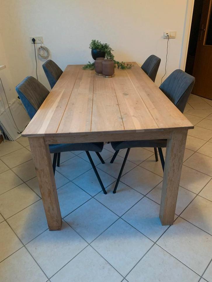 Houten Eettafel - Stevig & Stijlvol, Huis en Inrichting, Tafels | Eettafels, Gebruikt, 50 tot 100 cm, 100 tot 150 cm, Vier personen