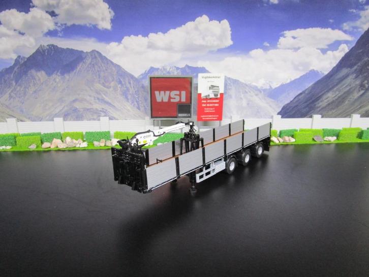 Wsi 04-2087 Premium Line , Steen Oplegger 3as., Hobby en Vrije tijd, Modelauto's | 1:50, Nieuw, Bus of Vrachtwagen, Wsi, Ophalen