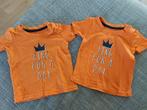 Koningsdag T-shirts voor tweeling - maat 62, Kinderen en Baby's, Tweelingen en Meerlingen, Zo goed als nieuw, Kleding, Ophalen