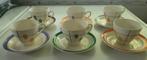 Vintage kop en schotels 6 stuks. P. Regout..met streep, Ophalen of Verzenden