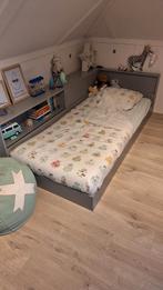 WOOOD Bed Connect Grijs - 213x60x118 cm, Kinderen en Baby's, Kinderkamer | Bedden, Matras, Zo goed als nieuw, 85 tot 100 cm, Ophalen