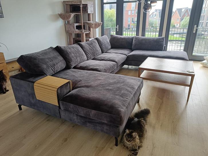 Montel Monza Bank, Huis en Inrichting, Banken | Bankstellen, Gebruikt, Hoekbank, Vierpersoons of meer, 300 cm of meer, 150 cm of meer