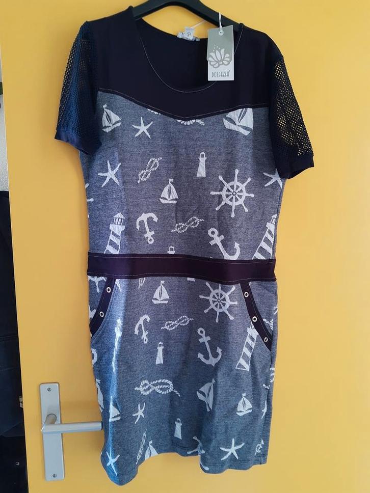 Dolcezza zomerjurk maat L nieuw, Kleding | Dames, Jurken, Nieuw, Maat 38/40 (M), Blauw, Onder de knie, Ophalen of Verzenden