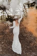 Daughters of Simone Lola Trouwjurk boho/ festival trouwjurk, Ophalen of Verzenden, Zo goed als nieuw, Wit, Trouwjurk