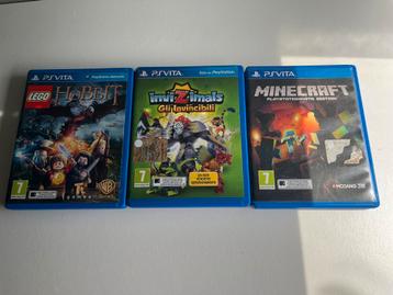 PS Vita Kinderspellen Minecraft, Hobbit, Invizimals beschikbaar voor biedingen