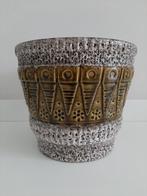 Vintage Midcentury Bloempot, Gebruikt, Rond, Aardewerk, Tuin
