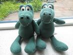 2 x Krokodil van Hema groen gebreid met kunststof ogen, Ophalen of Verzenden, Zo goed als nieuw, Overige typen