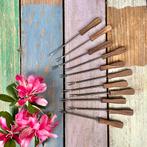 Cocktailvorkjes houten handvat prikkers met hout, Ophalen of Verzenden, Gebruikt, Overige materialen, Los bestek
